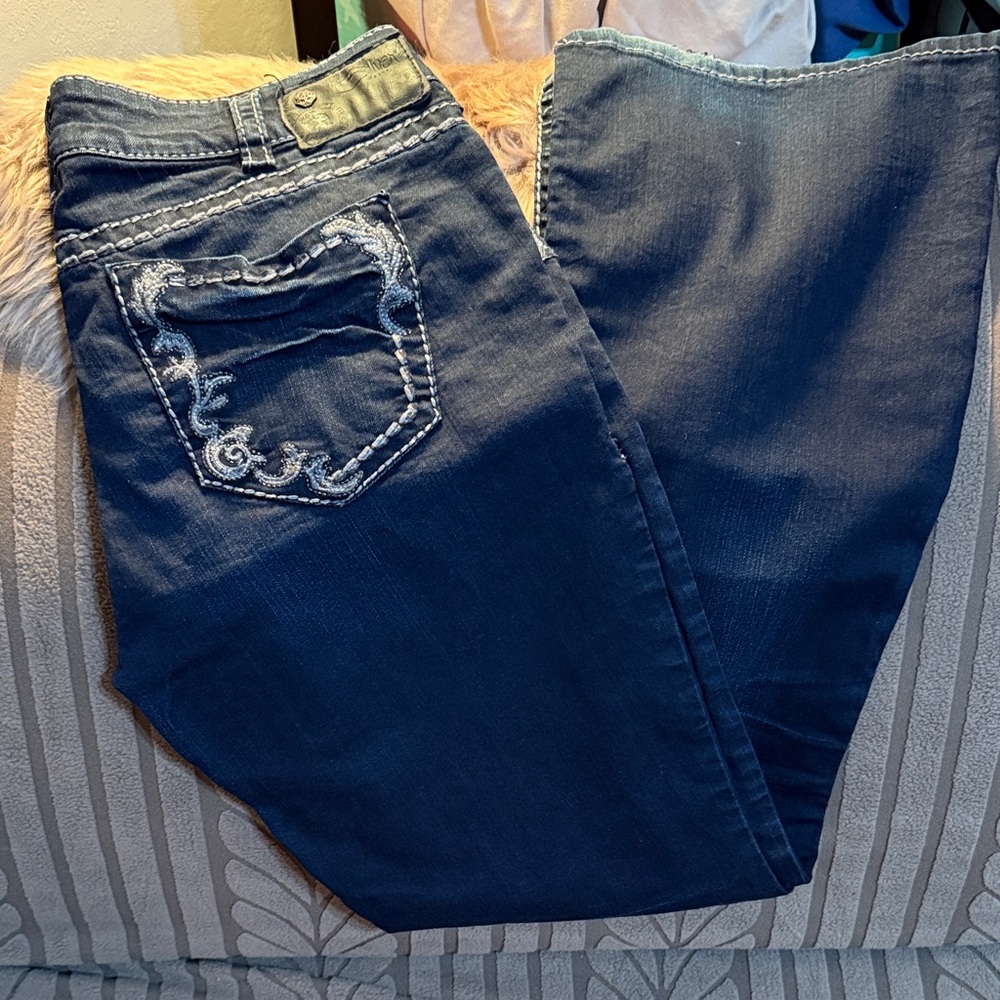 Silver Suki Jeans Dark Blue Boot Cut Denim